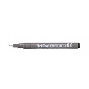 Tegnepen Artline Drawingpen, 0,6 mm sort