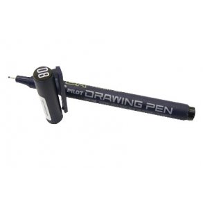 Tegnepen Pilot Drawingpen 0,8 mm sort - 12 stk