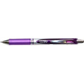 Gelpen Pentel energel violet, BL77 m/trykknap - 12 stk
