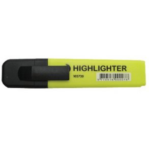 Tekstmarker gul - 10 stk