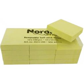 Q-connect notes pk/12 stk. gul 35*51mm