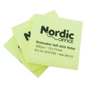Memo-note blok 75x75 mm. - 12 stk