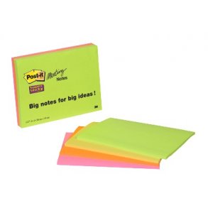 Post-it m�denotes 149x200 mm, Super Sticky - 4 blokke