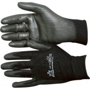 Handsker Keep-Safe sort, PU-dyp str. 11 (XXL)