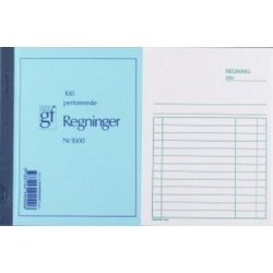 Regningsblok GF. 1000 108x150mm