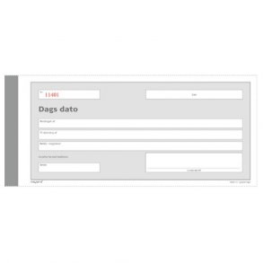 Dags dato m/kopi Mayland 210x100mm 