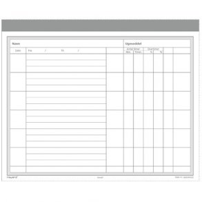 Ugeseddel Mayland 200xx148mm 5 stk.