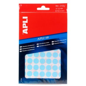 Etiketter bl  13mm - 616 stk.