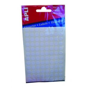 Etiket 8mm hvid - 1 pakke