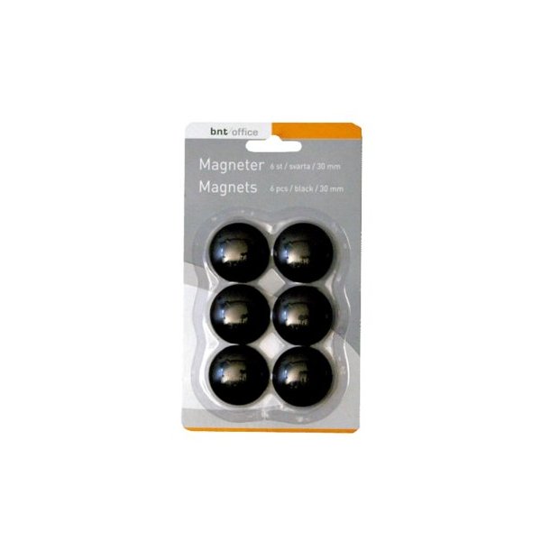 Magneter 30 mm sort - 1 pkk