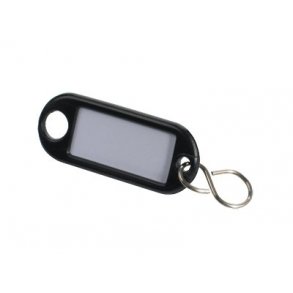 Ngleskilt plast sort - 100 stk