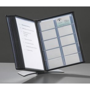 Visitkortlomme A4 antrazit, Til registersystemer - 5 stk