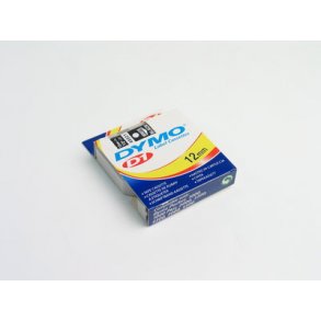 Dymo 1000-5500 tape hvid/sort, 12mm - 1 stk