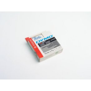 Dymo tape bl/klar, 12mm - 1 stk