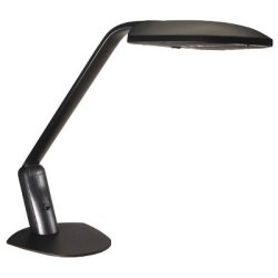 Unilux Duo lampe m/ fod, sort - 1 stk