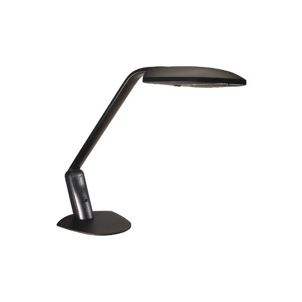 Unilux Duo lampe m/ fod, sort - 1 stk