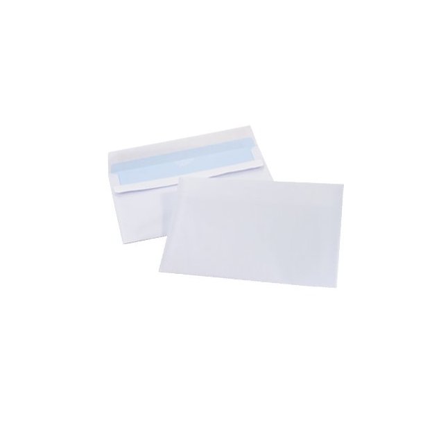 Kuverter M5 lukl. hvid 1465, 90g - 500 stk
