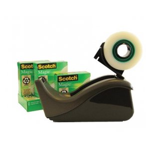 Tapedispencer 3M C38 sort - 1 stk