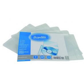 CD-lomme Bantex 2075, t/1 CD til ringbind - 5 stk
