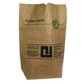 Affaldsskke papir HOLD DK REN, Brun 70/25x95 cm - 50 stk