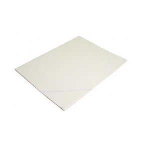 Mappe m/elastik A4 hvid, m/3klapper Karton - 10 stk