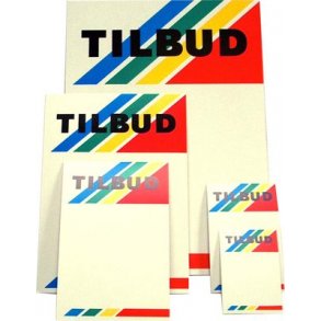 Tilbudsskilt A4 dess. - 1 stk