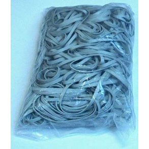 Gummibnd hvid 5x140 mm - 1000 gr.