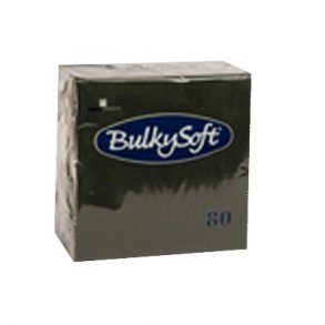 Servietter 33x33 cm 3-lags, Sort - 80 stk