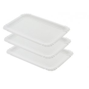 Plsebakke hvid bionedbrydelig, 13x20 cm - 250 stk