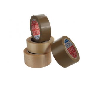 Pakketape 38/66 klar Tesa 4100, linieprget PVC - 6 ruller