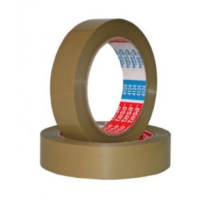 Pakketape 25x66 brun Tesa 4124, PVC - 6 ruller