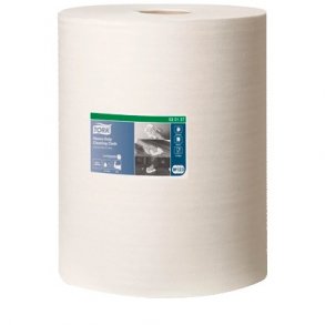 Aftrringsklud Tork W1 Hvid, 1-lags i box - 1 rll