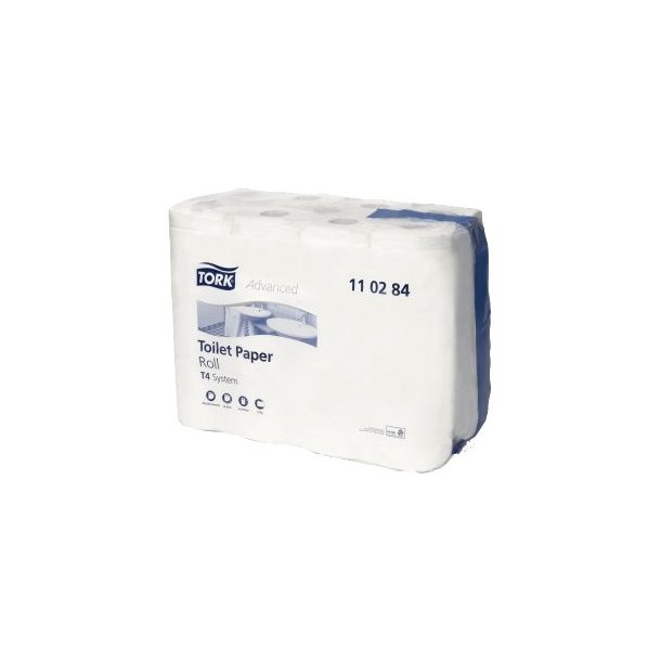 Toiletpapir Tork Advanced T4, Hvid, 2-lags - 24 rll