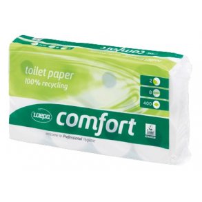 Toiletpapir 2-lags hvid 30m, Comfort sk med - 64 rll