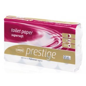 Toiletpapir 3-lags hvid 30m, Prestige sk med - 64 rll