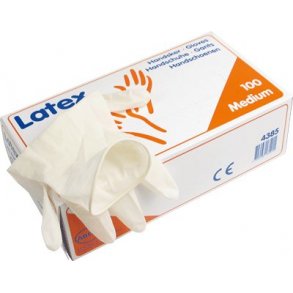 Handsker Latex u/pudder, Str. M - 100 stk