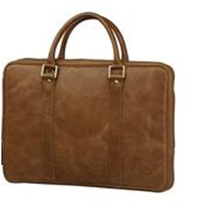 Leather case with handles for PC & MacBooks up to 15' - Gold