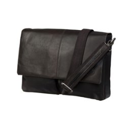Leather messenger for PC &amp; MacBooks up to 13'' - Hunter dark