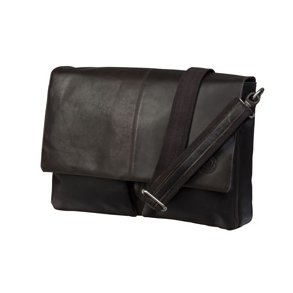 Leather messenger for PC & MacBooks up to 13'' - Hunter dark