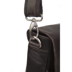 Leather messenger for PC &amp; MacBooks up to 13'' - Hunter dark