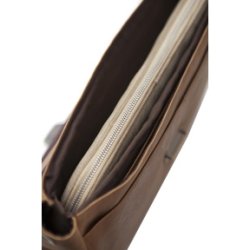 Leather briefcase for PC &amp; MacBooks up to 14'' - Golden tan