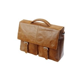 Leather briefcase with pockets for PC & MacBooks up to 16''