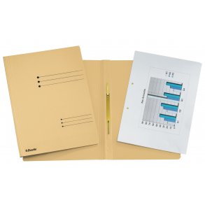 Arbejdsmappe karton genbrug A4 chamois - 25 stk