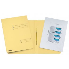 Arbejdsmapper karton genbrug A4 gul - 25 stk