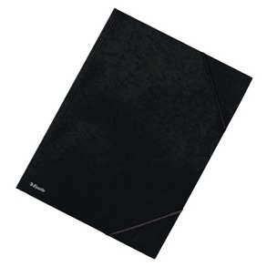 Esselte 3-flap folder w/elastic A3 Black - FSC 10 stk