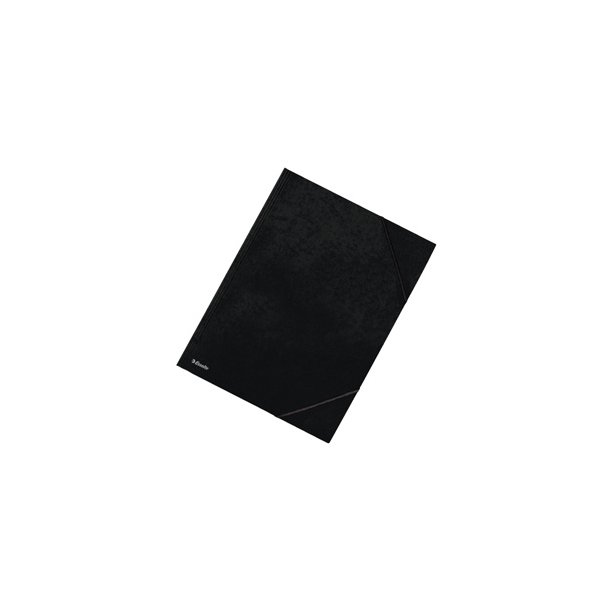 Esselte 3-flap folder w/elastic A3 Black - FSC 10 stk