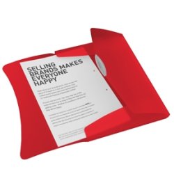 3 Flap Folder Vivida PP Red 10 stk