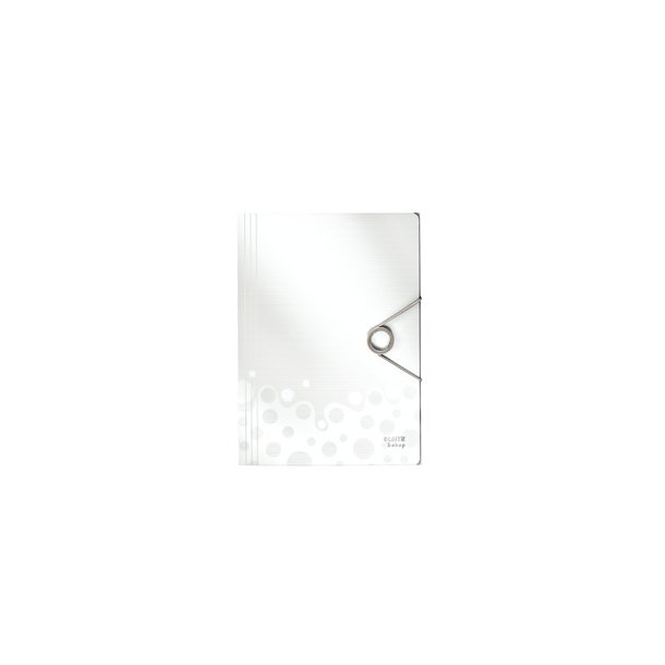Leitz Bebop 3-flap folder PP A4 hvid - 10 stk