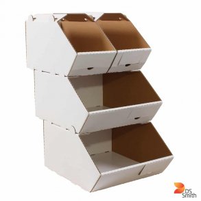 Plukkasse Lux 250x300x140 hvid - 50 stk