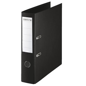 Brevordnere - Centra LAF A4/75mm sort 10 stk